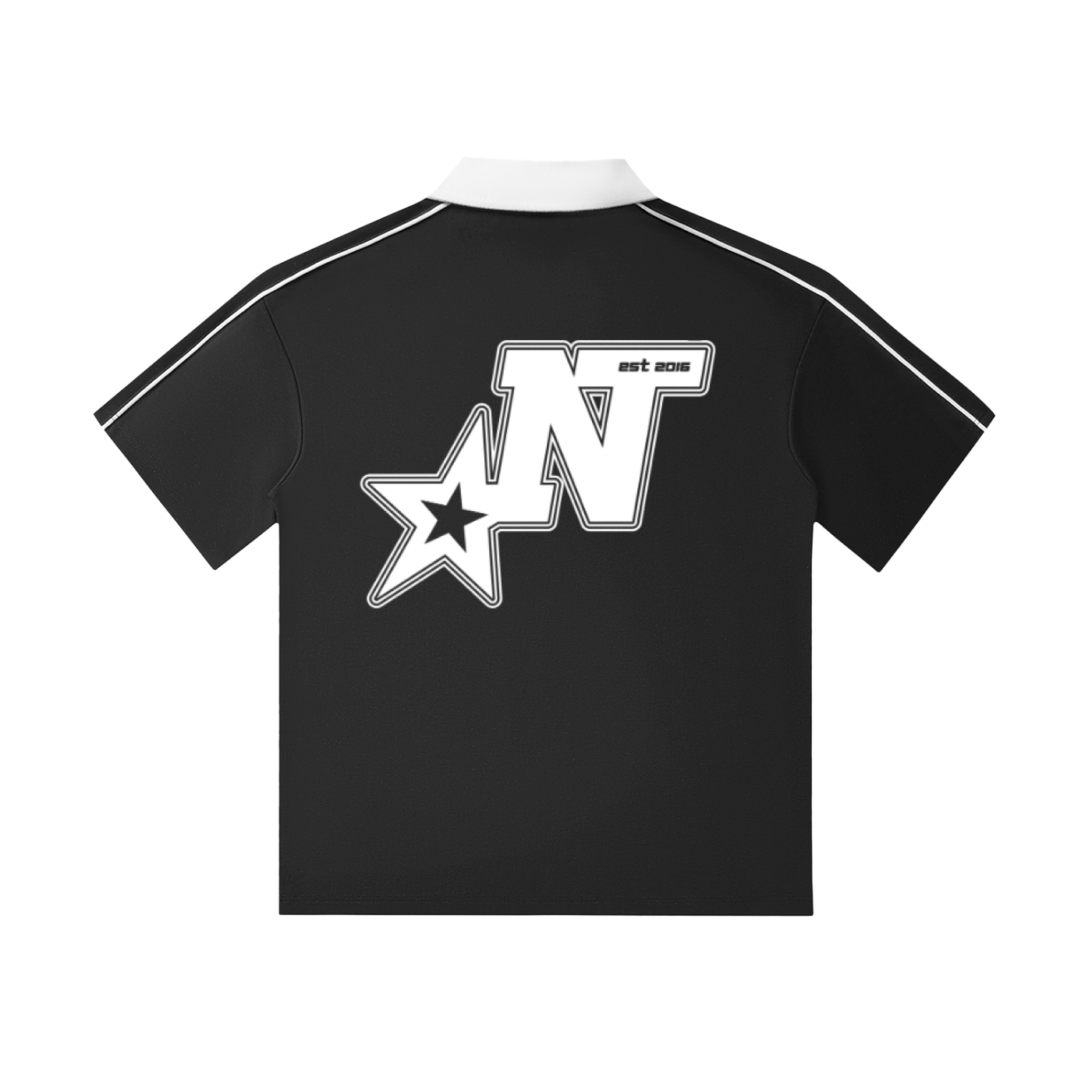 Contrast Collar Short-Sleeve Polo Shirt