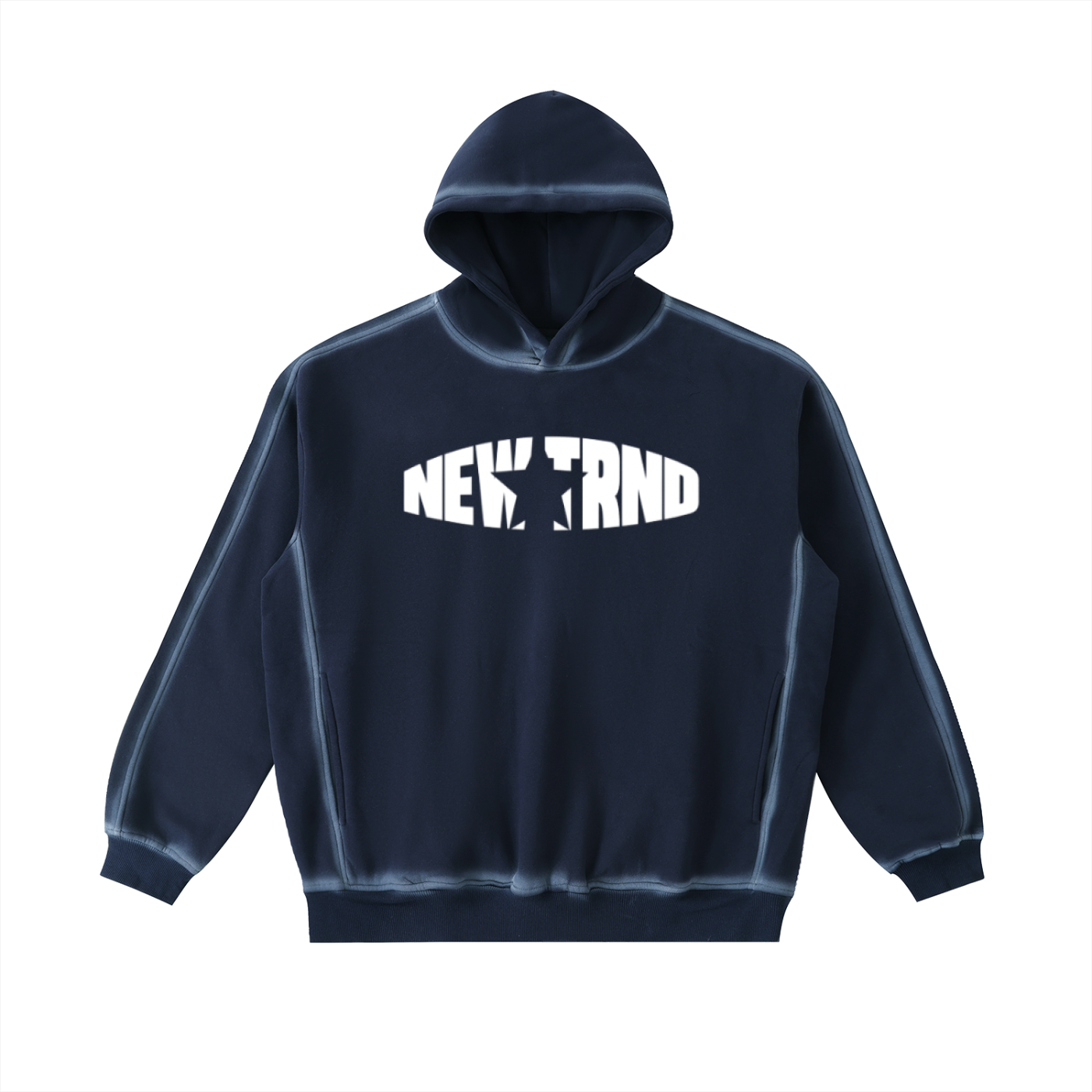 Sunfaded Edge Fleece Hoodie Blue