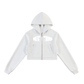Women Essential Cropped Zip-Up Hoodie